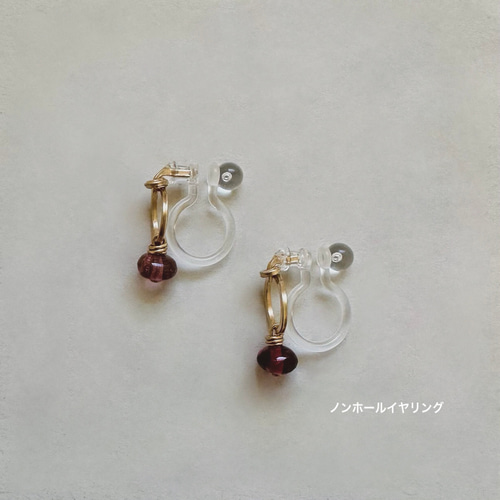 スリーピングビューティーターコイズ ミニピアス musubi 14KGF / 金具