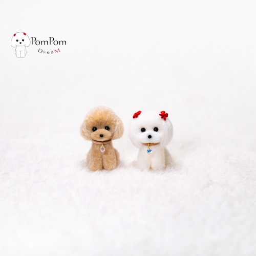 テディベア ハンドメイド 作家 ai bear トイプードル 犬 14㎝ わんこ テディベア ハンドメイド 作家 ai bear トイプードル 犬 14
