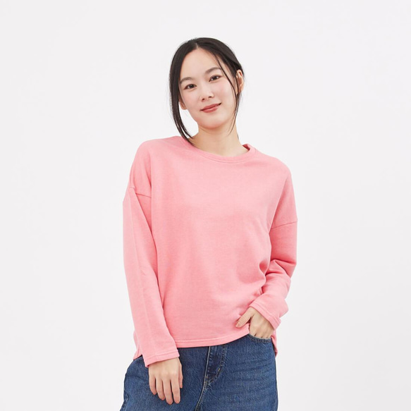 French Terry コットン Tシャツ / Pink 1枚目の画像