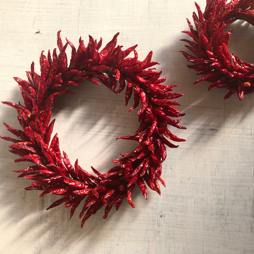 唐辛子リース Sサイズ プレゼント 無農薬 ガーランド ネコファーム