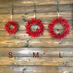 唐辛子リース Sサイズ プレゼント 無農薬 ガーランド ネコファーム