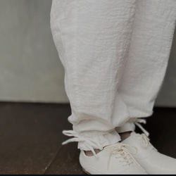 ふんわり可愛い、裾リボンパンツ｜国産ダブルガーゼ100％（9色） 7枚目の画像