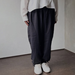 ふんわり可愛い、裾リボンパンツ｜国産ダブルガーゼ100％（9色） 8枚目の画像