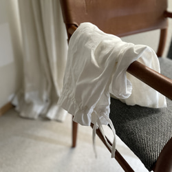 ふんわり可愛い、裾リボンパンツ｜国産ダブルガーゼ100％（9色） 9枚目の画像