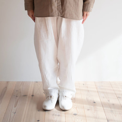 ふんわり可愛い、裾リボンパンツ｜国産ダブルガーゼ100％（9色） 2枚目の画像