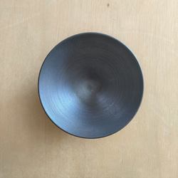 【訳あり品】天目鉢（大）／黒・焼き〆陶器（レンジ、オーブン、食洗機ＯＫ） 9枚目の画像