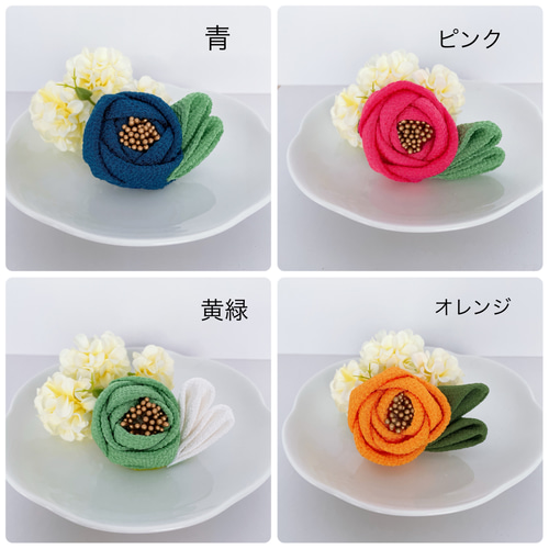 椿と桜とちりめん玉の髪飾り ピンク 紫 成人式 卒業式 パステル 淡色 袴 和玉 assort-kaz0103_s1.jpg