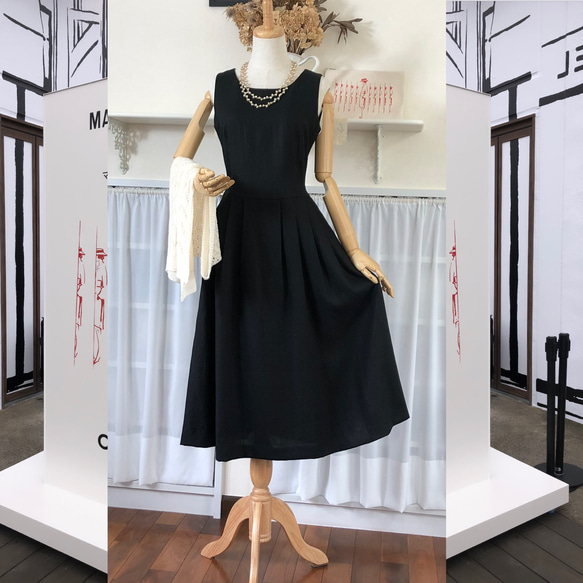 ワイズ ヨウジヤマモト ロング ノースリーブワンピース 黒