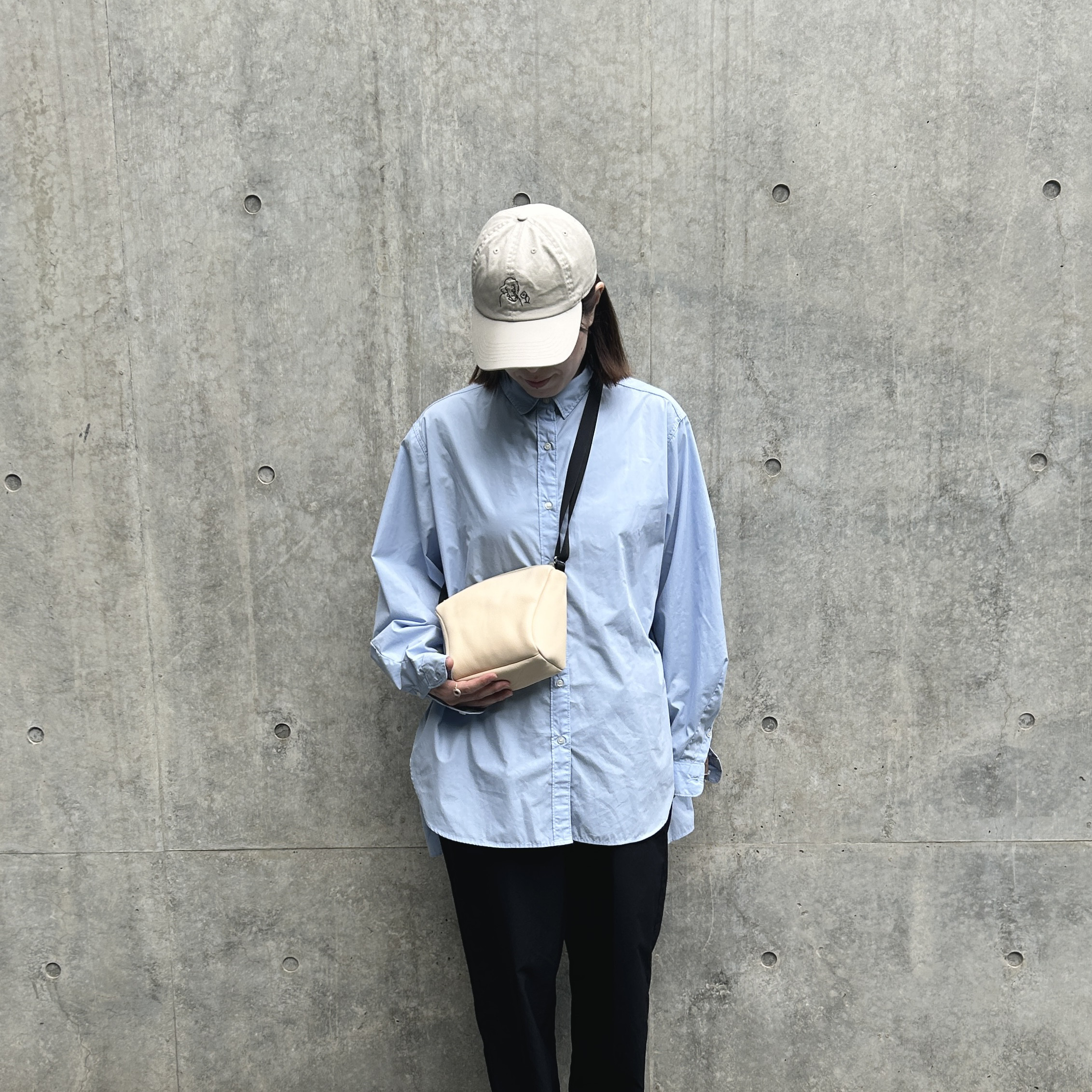 収納力がUPしました！/  ミニポシェット　/　サステナブルレザー（国産本牛革） レザーショルダーバッグ　ななめがけ