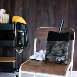 ハンドメイド 上履き入れ レッスンバッグ ランチョンマット 迷彩 車