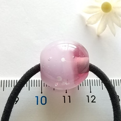 桜色とんぼ玉ヘアゴム 　ピンク 6枚目の画像