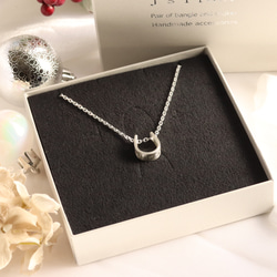 幸運馬蹄ホースシューシルバーネックレス６mm 4枚目の画像