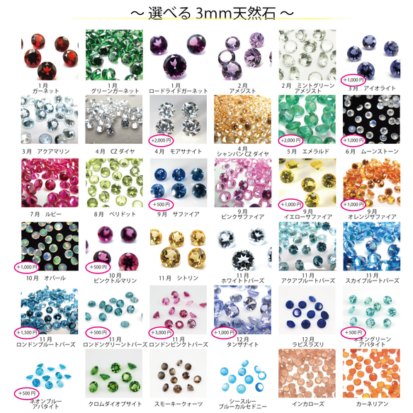 【Creema限定福袋】【2本セット】silver925　0.1ct 選べる天然石リング＆キラキラカットリング 3枚目の画像