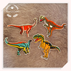 【Z9】刺繍アイロンワッペン　【3枚分】恐竜　大集合　男の子　ダイナソー 11枚目の画像