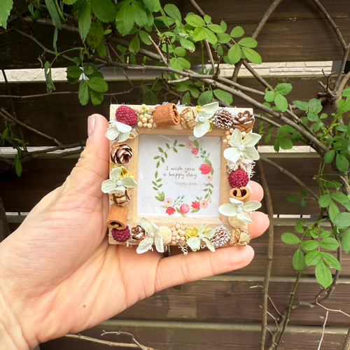 新作》『まるでフラワーリースのようなフォトフレーム』 フォト