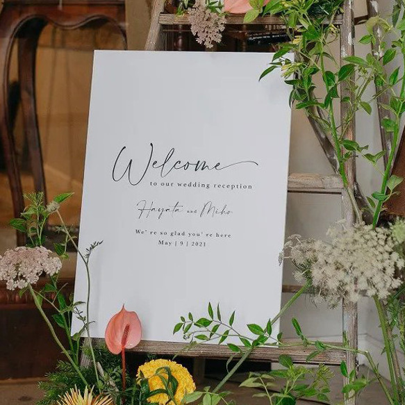 ウエルカムボード シンプルウェルカムボード │ウェディング 結婚式 ウェルカム
