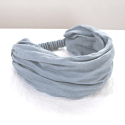 S *亞麻頭巾...法國藍色 第3張的照片