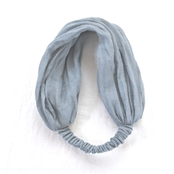 S *亞麻頭巾...法國藍色 第2張的照片