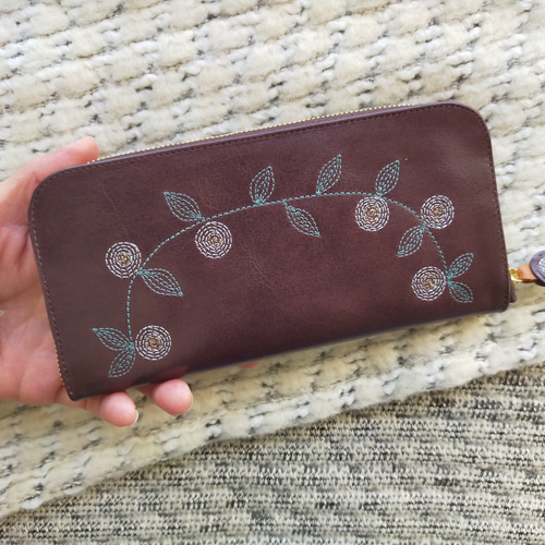 COACH】コーチ エンブロイダリー レザー 花柄 刺繍
