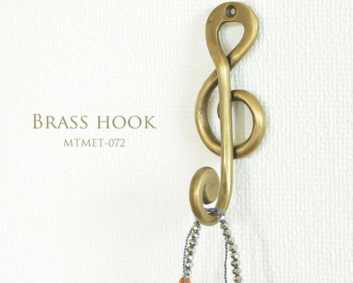 真鍮製 アンティーク風 壁掛け フック レトロ調 鍵 帽子 タオル
