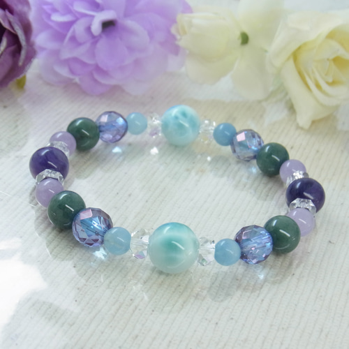 ◇大粒 ラリマー チャロアイト◇オーロラ色◇ラベンダーアメジスト