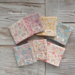 選べる2枚＊プチ6重ガーゼハンカチセット＊女の子セレクト④《入園