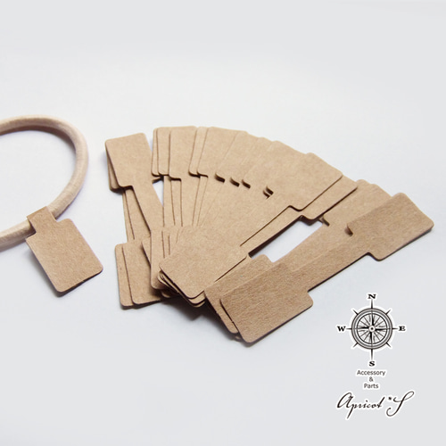 30枚セット】テープ付き プライス タグ （ クラフト紙 ） 値札 メガネ