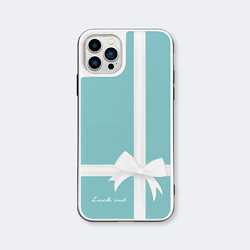 Gift♡ターコイズブルー　強化ガラスケース iPhoneケース 6枚目の画像