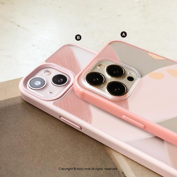 iPhone 15/14/13/12/11/SE3 玫瑰奶茶輕巧耐撞擊邊框手機殼 第4張的照片