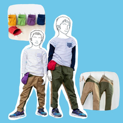 男の子ママが作った移動ポケット【帆布】ビビット 入学準備 入園準備　入園入学2026 6枚目の画像