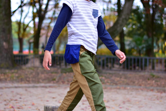 男の子ママが作った移動ポケット【帆布】ビビット 入学準備 入園準備　入園入学2026 4枚目の画像