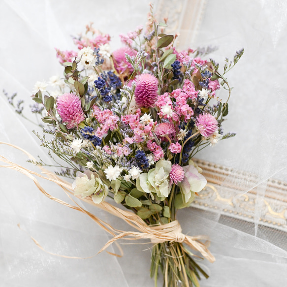 野の花スワッグ 20cm ドライフラワー ＜最短発送＞ 北海道の自然美を感じる彩り。NO1 5枚目の画像