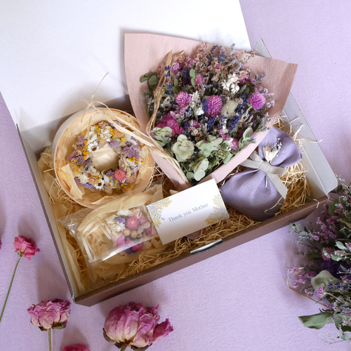 野の花スワッグ・ピンク・20センチミニサイズ ドライフラワー 野の花スワッグ・ピンク・20センチミニサイズ ドライフラワー