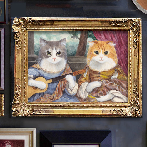 人気＊手描き肖像画＊うちの子のイラスト＊ペットさんの似顔絵