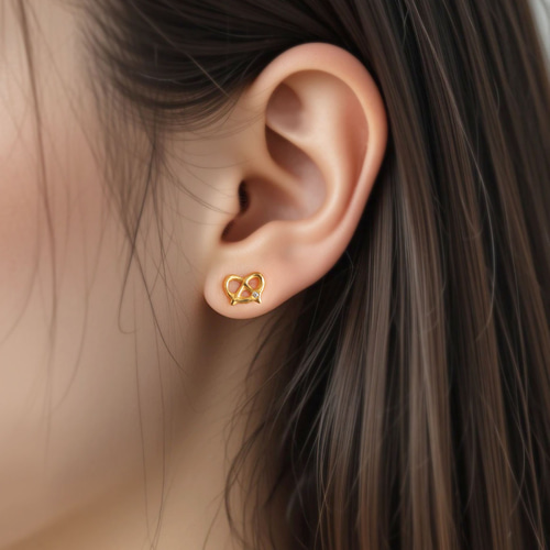 【Hei】rope pretzel earring〜ローププレッツェルピアス#2023春 プレッツェルピアス 片耳用 ピアス（スタッド・一粒