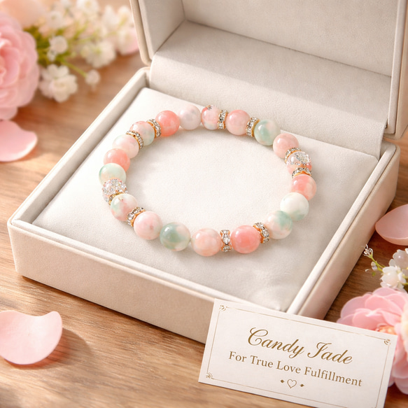 送料無料♪聖なる石『恋愛成就＊幸運＊健康』キャンディジェイド