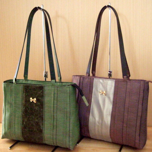 畳縁と革のバッグ 6色 トートバッグ atelier-kirara 通販 8616787