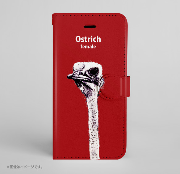 Original手帳型iPhoneケース「ダチョウ_Ostrich」 1枚目の画像