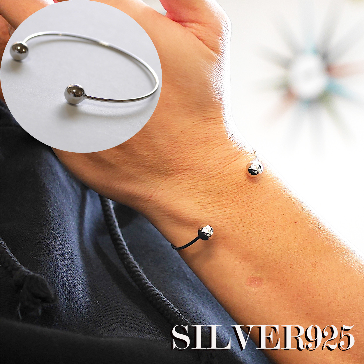 SILVER925-11 バングル シルバ−925 調整可能　巾着付  ジュエリー シルバー ゴールド ブレスレット