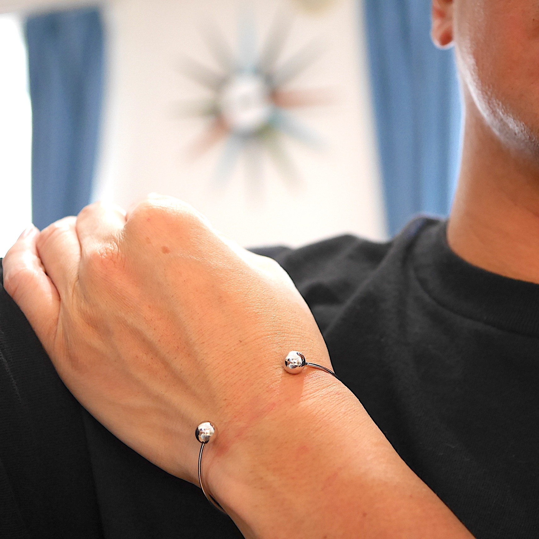 SILVER925-11 バングル シルバ−925 調整可能　巾着付  ジュエリー シルバー ゴールド ブレスレット