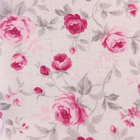 【B6・四六判】ピンクのつるバラ柄　手帳カバー・ブックカバー 5枚目の画像