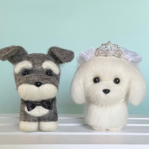 ウェディング ウェルカムドール トイプードル 羊毛フェルト ハンドメイド ウェディング ウェルカムドール トイプードル 羊毛フェルト