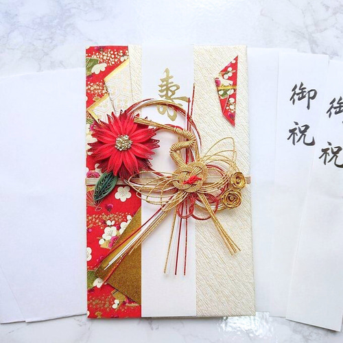 高額用】クイリングのご祝儀袋＊紅 ご祝儀袋・袱紗（ふくさ） Kino A