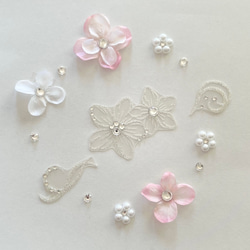 ピンク＊M80＊ribbon flower＊マタニティフォトボディジュエリー