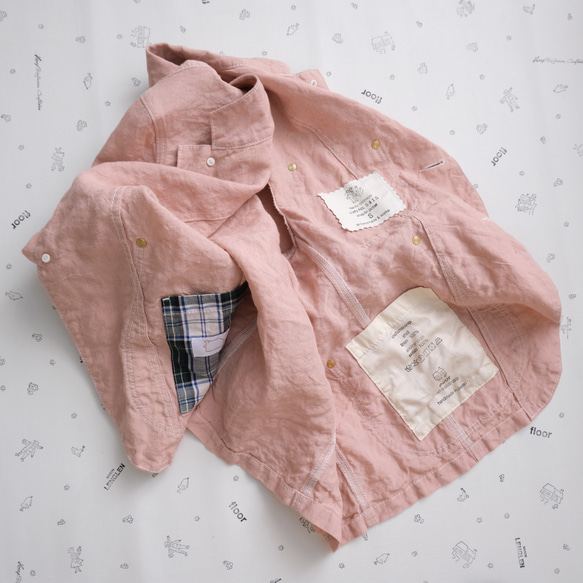 linen jacket　pink gray 第10張的照片