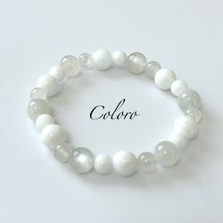 送料無料】☆ホワイトムーンストーン・ホワイトオニキス☆天然石