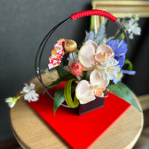 和モダン×胡蝶蘭のアーティフィシャルフラワーアレンジメント【送料