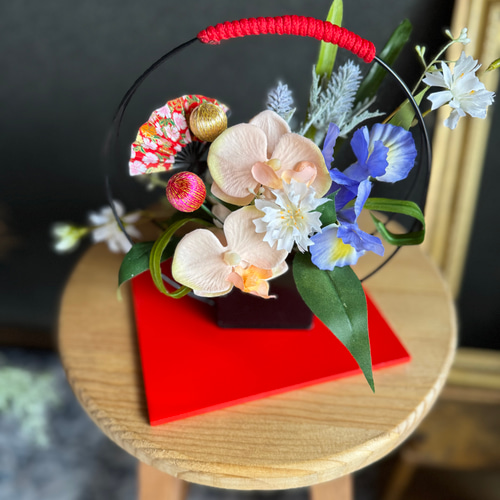 和モダン×胡蝶蘭のアーティフィシャルフラワーアレンジメント【送料