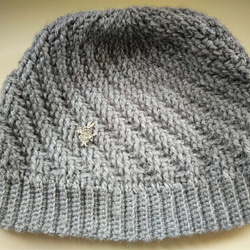 winter hat for men & women手工勾針編織灰色保暖毛線帽經典設計男士帽婦女帽訂製款交換禮物 第9張的照片