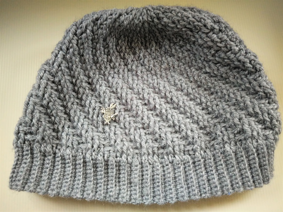 winter hat for men & women手工勾針編織灰色保暖毛線帽經典設計男士帽婦女帽訂製款交換禮物 第9張的照片